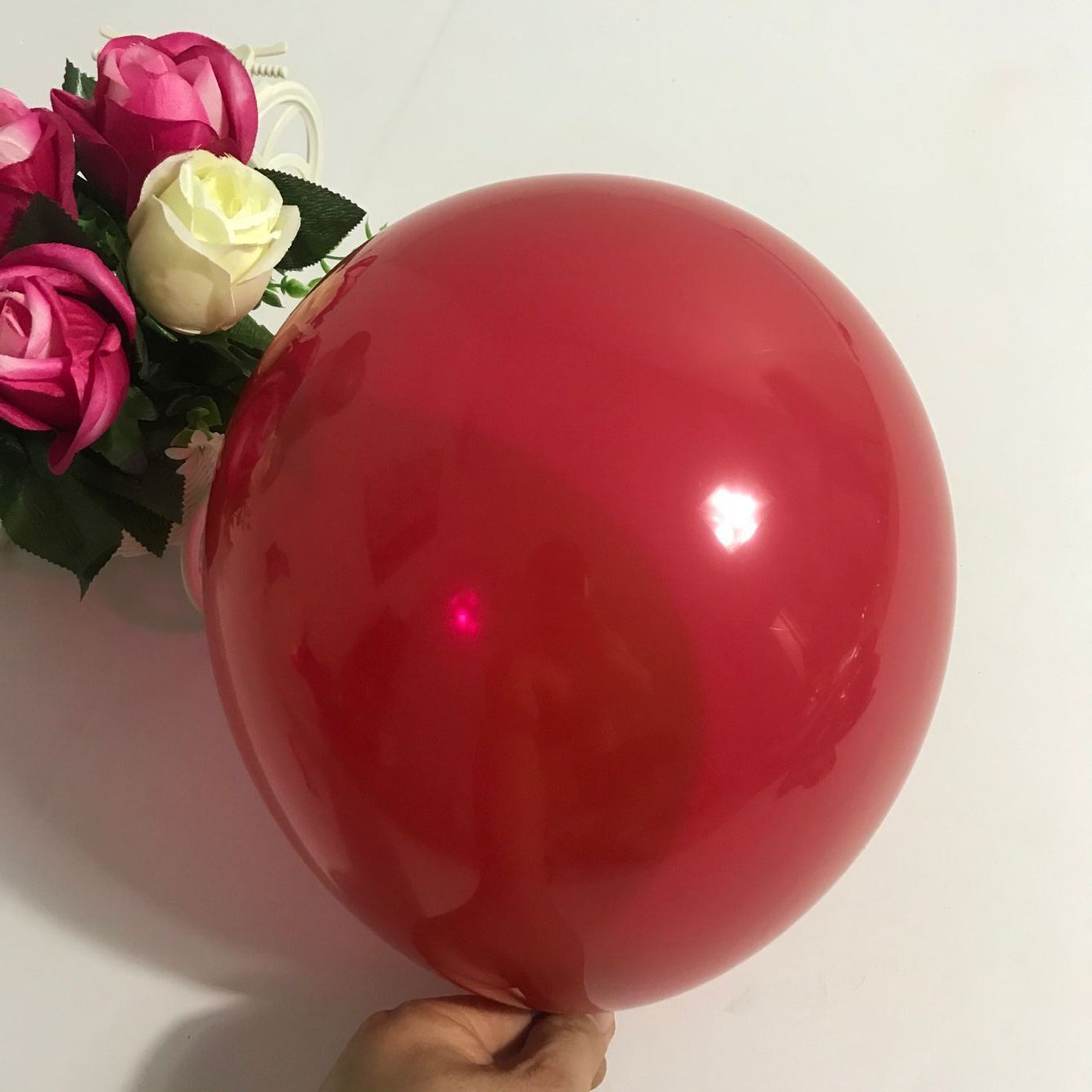 2克单层宝石红气球双层石榴红气球结婚双喜字气球