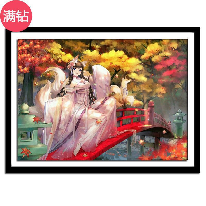 5d钻石画桥姬古风代理超华丽数码印花十字绣钻石画一件代发-阿里巴巴
