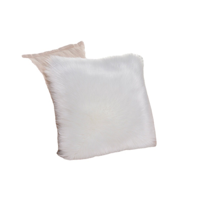 Wool-like Acrylic Long Wool Pillow Winter New Factory Direct Sales Lint-Free Office Home Pillows Waist Pillow