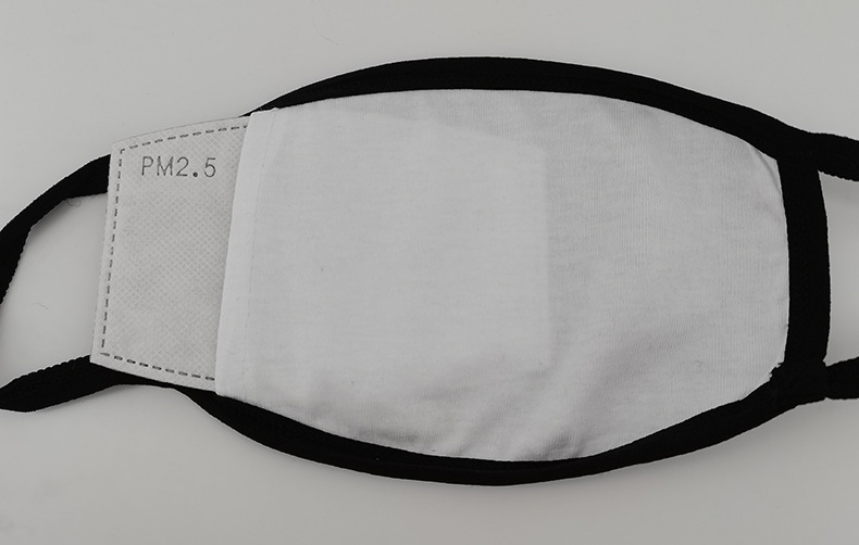 新款表情牙齿白色印花logo棉质口罩冬季保暖双层口罩可放pm2.5片