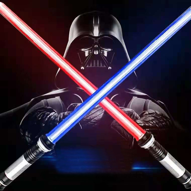 星球大战可伸缩激光剑 夜市新奇特发光玩具剑 可组双剑 地摊 夜市
