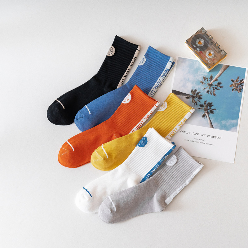 Socks Men's and Women's Mid-Calf Socks Autumn and Winter Korean Style Preppy Style Ins Trendy Long Tube Student Stall Socks