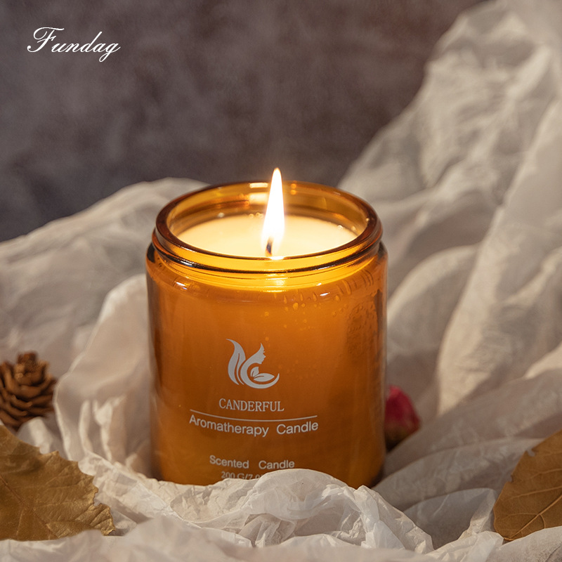 Factory Wholesale Soy Wax Aromatherapy Candle Hand Gift Smoke-Free Silk Screen Cream Glass Aromatherapy Decoration Candle