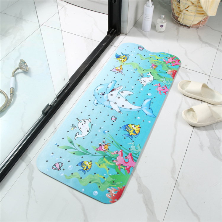 100*40 Floor Mat Multi-Choice Pattern Amazon Lengthened Bathtub Mat Pvc Bathroom Mat Cartoon Shower Floor Mat