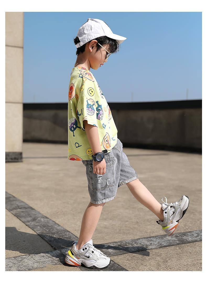 男童夏装套装2022夏季新款儿童中小童男孩帅气洋气短袖两件套童装