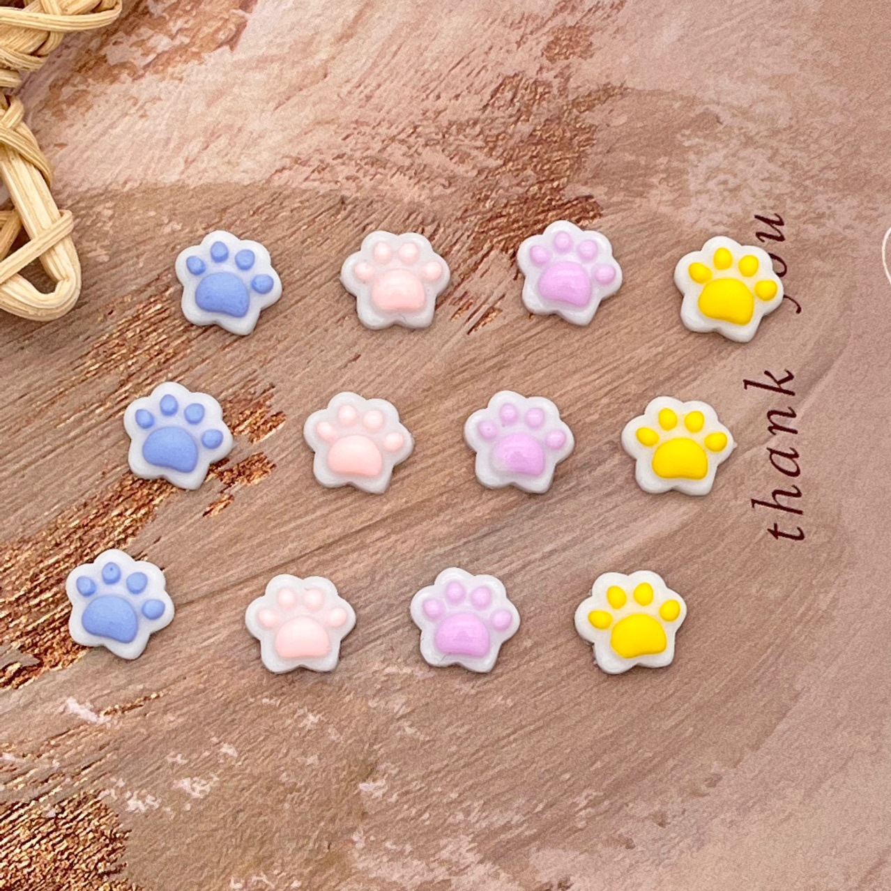 Best-Selling Nail Beauty Ornament DIY Ornament Accessories Meat Pad Cat's Paw Light Changing Luminous Ear Studs Cell Phone Shell Accessories Wholesale