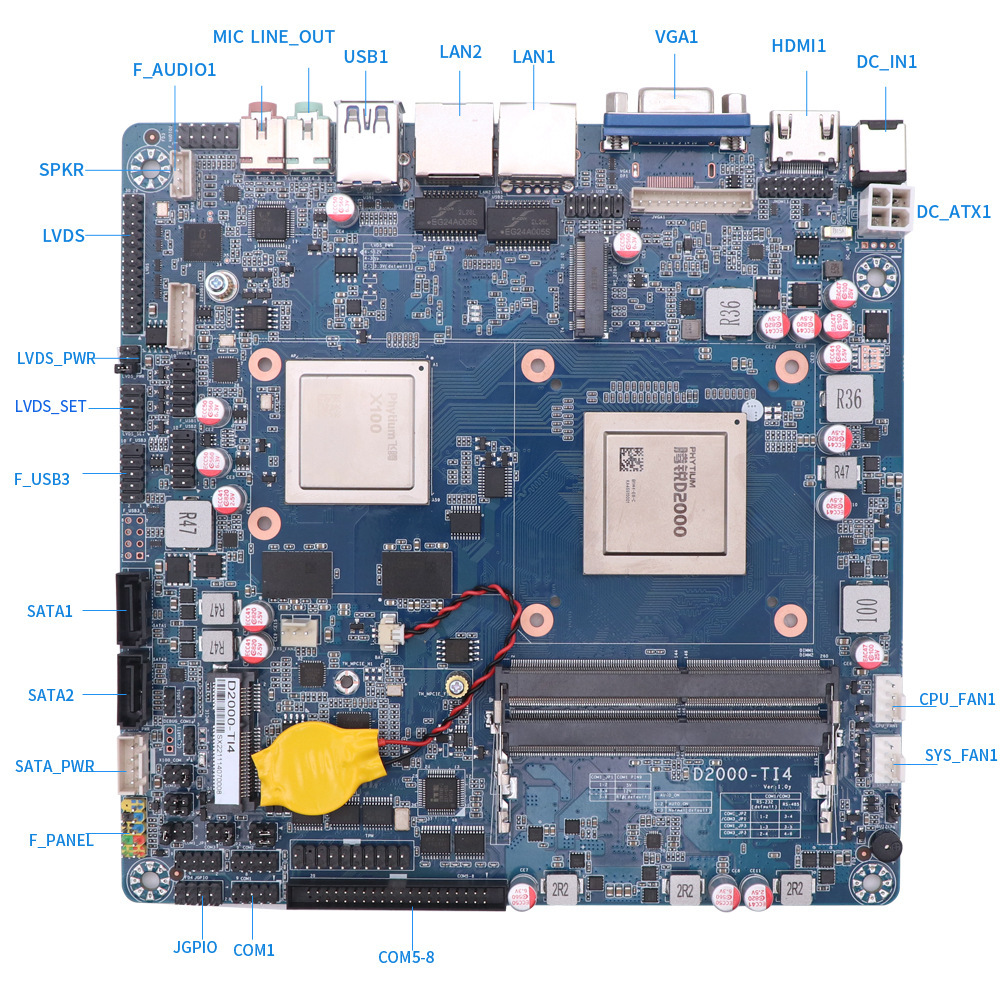 itx国产ft2000系列 八核处理器 一体机 迷你主机专用主板-阿里巴巴