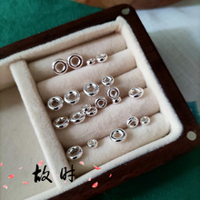 S990纯银隔片散珠垫片扁珠圆珠 diy手链项链手绳串珠饰品材料配件