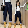 Korean Edition Children's clothing Autumn girl ins Western style Jeans Foreign trade Autumn dress 9 CUHK leisure time cowboy Diddy