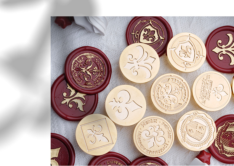 复古火漆印章原创鸢尾花系列学生手账diy装饰火蜡印信封请柬封印