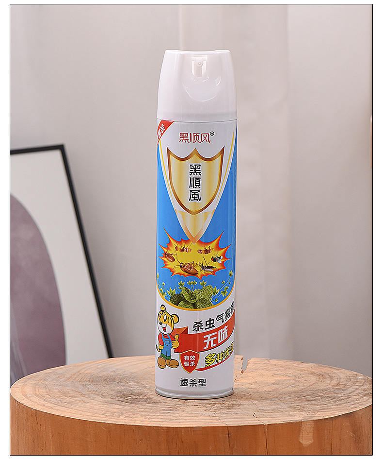 黑顺风杀虫气雾剂750ml 家用灭蚊喷雾剂室内驱虫防虫喷雾杀虫剂