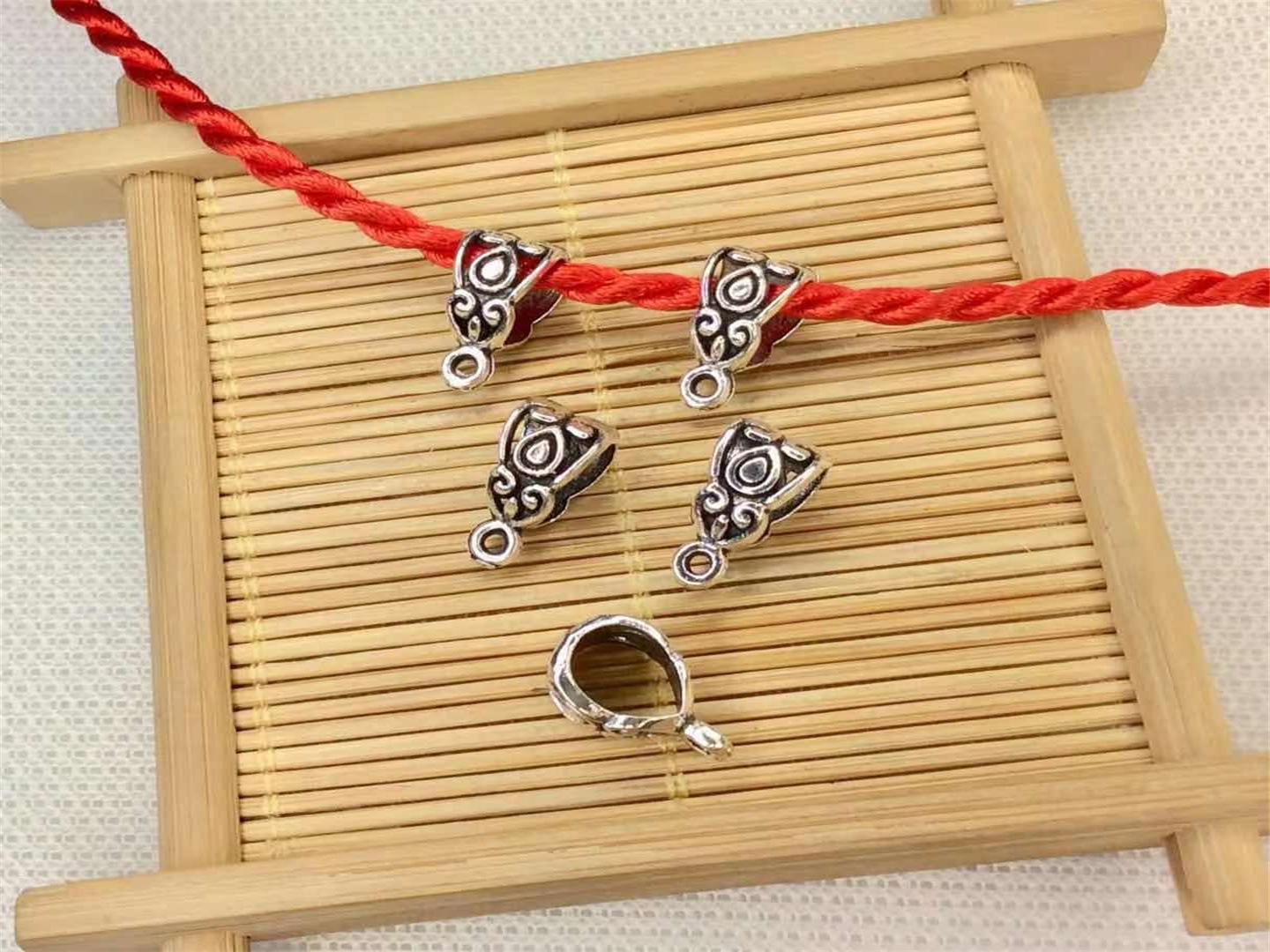 Tibetan Silver Tee Vintage Hollow Large Hole Hanging Head Bracelet Necklace Pendant Connection Head Buckle DIY Handmade Accessories