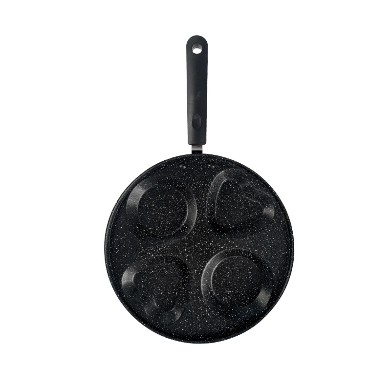 Foreign Trade Four-Hole Egg Frying Pan Medical Stone Non-Stick Iron Frying Pan Multi-Functional Breakfast Egg Hamburger Pan