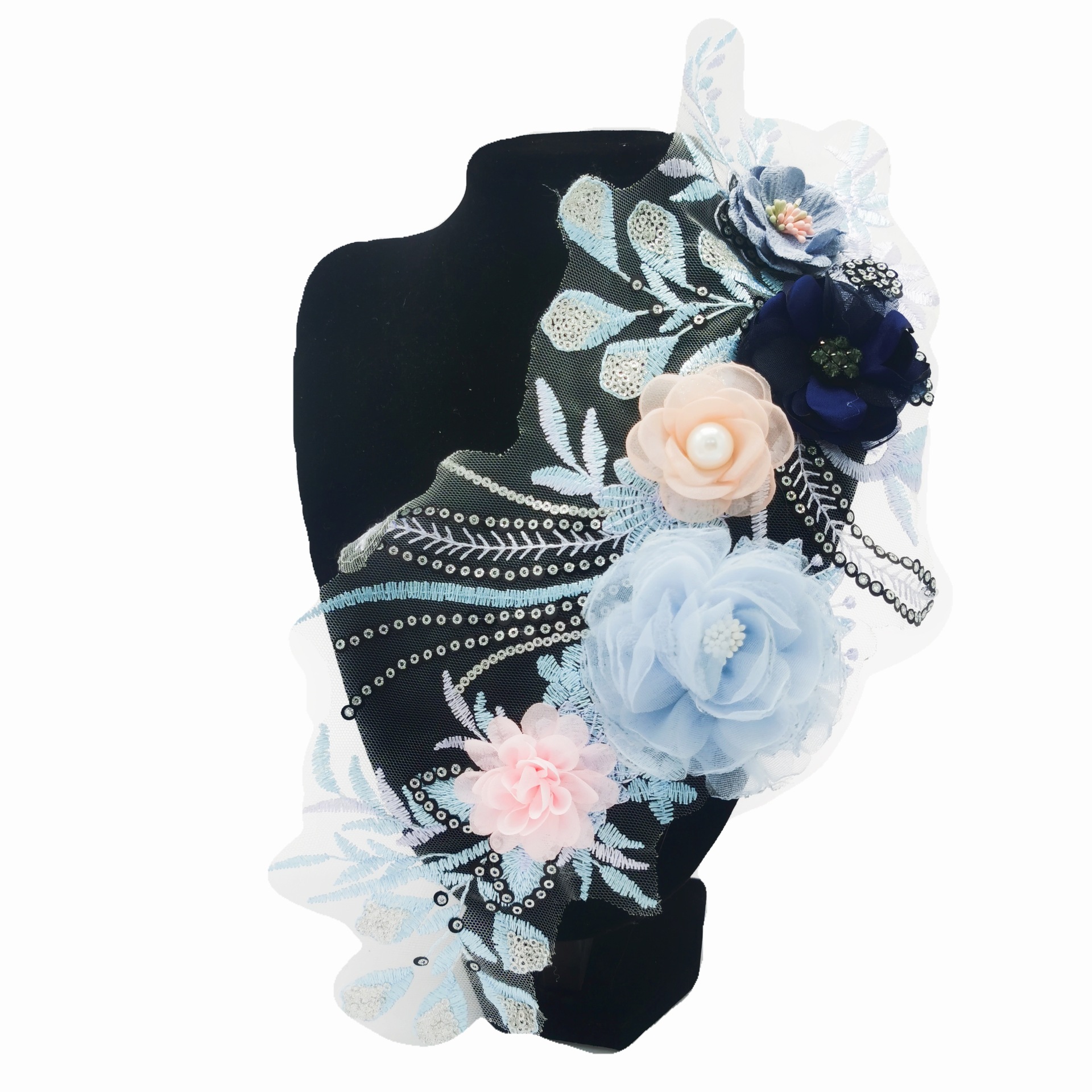 2021新款彩色绣花电脑刺绣蕾丝粘花装饰diy饰品辅料 跨境专供