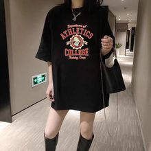 韩版t恤女 休闲风宽松夏季衣服女式短袖t恤女装上衣女夏情侣装白t