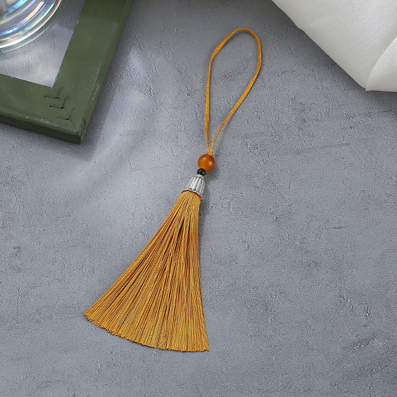 8cm Vintage Antique Tassel Fringe Beaded Hanfu Overlapping-Weight Mobile Phone Tassel U Disk Bookmark Pendants Wholesale