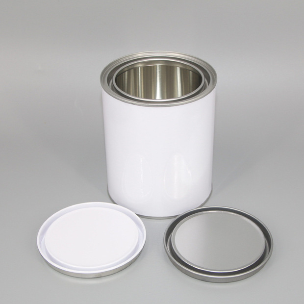 定制1升化工油漆桶 1l油漆样品马口铁圆罐 定做1000ml油漆铁桶罐