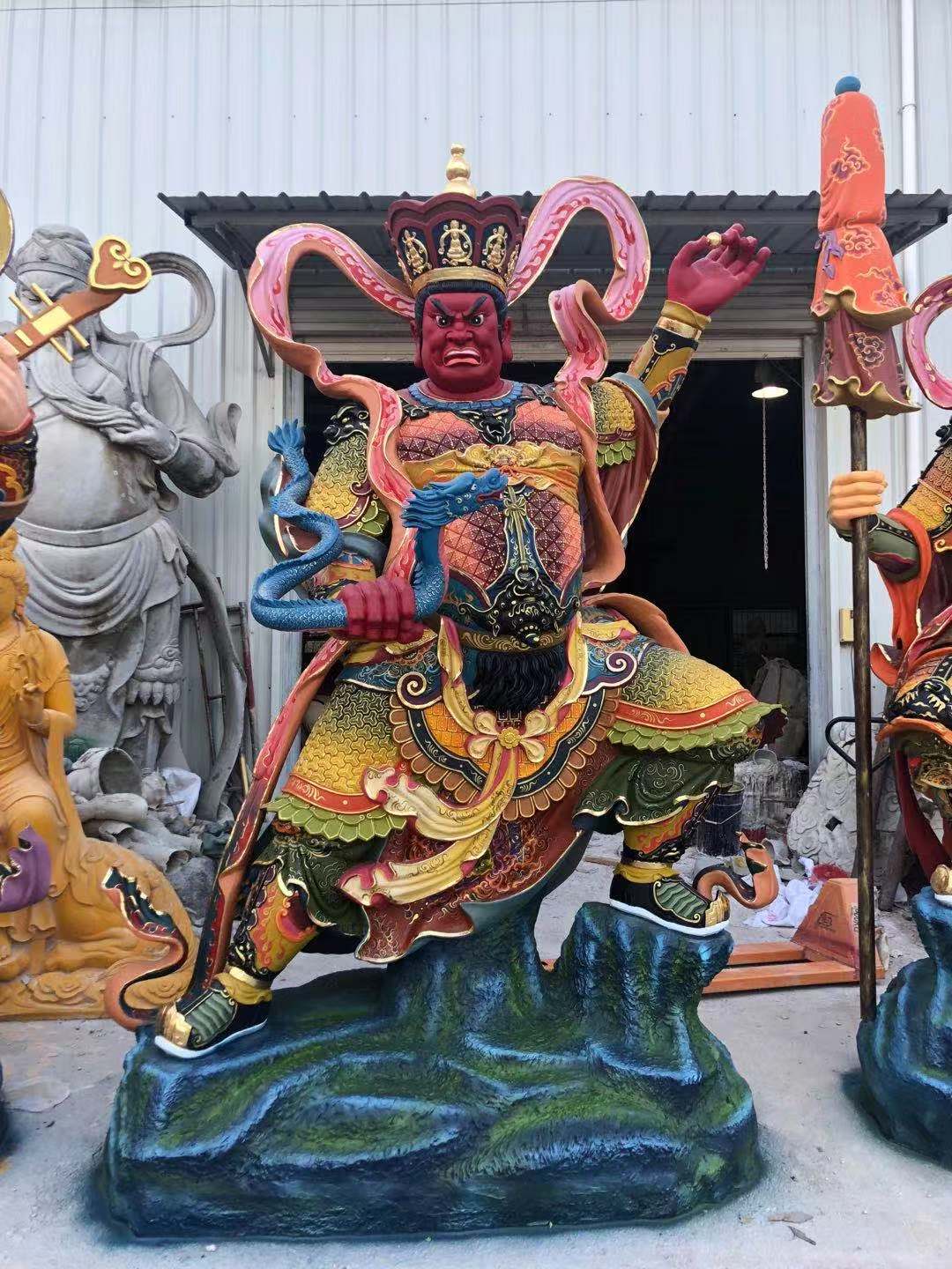 铸铜神像四大天王 汽车漆彩绘四大天王