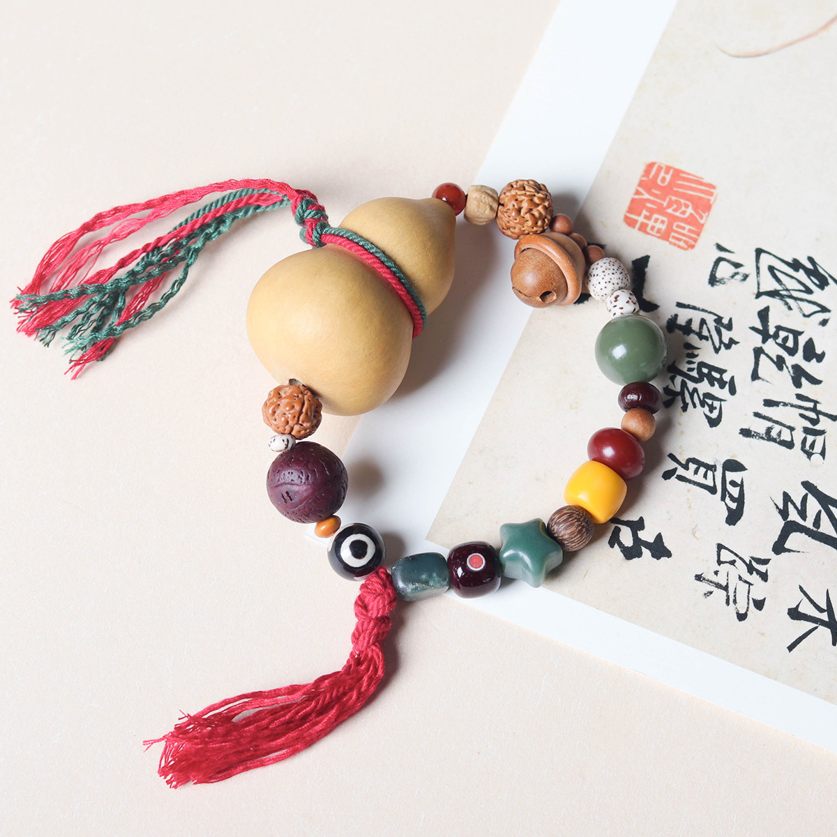 文玩种植葫芦菩提根多宝手链藏饰檀木铃铛手串批发绕指柔手捻盘玩