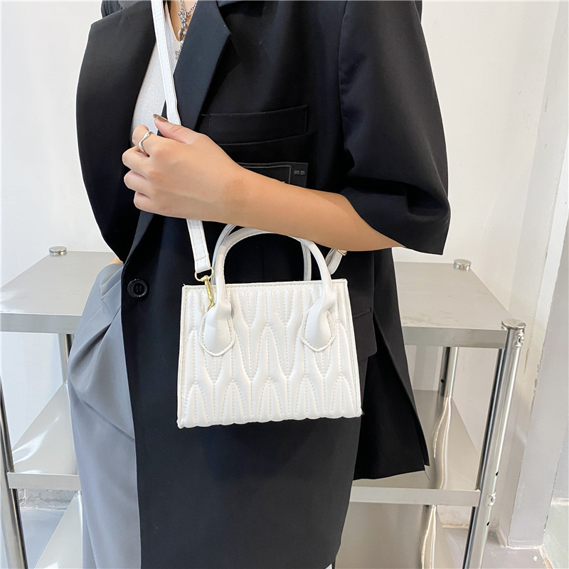 Blue Cool 2021 New Indentation Fashion Tote Bag One-Shoulder Crossbody Handbag Texture New Popular Bag Women