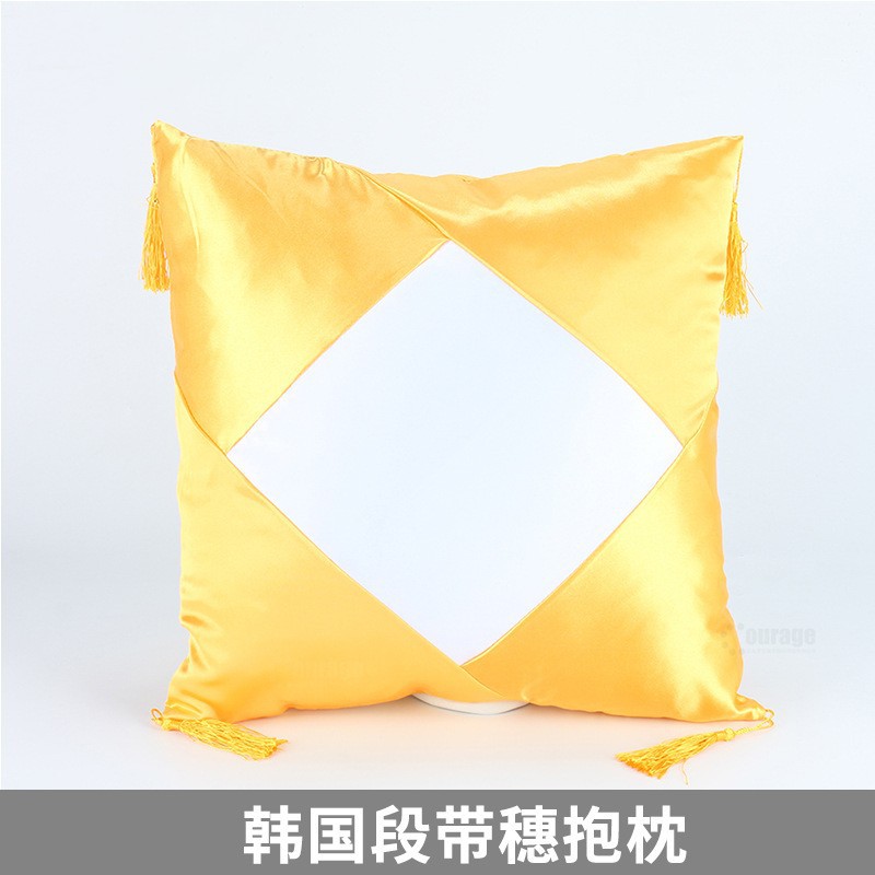 Thermal Transfer Printing Sublimation Image Logo Advertising Gift Cushion with Spike Pillow DIY Blank Consumables with Knot Pillowcase