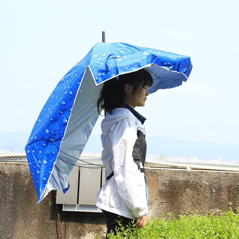 Outdoor Fishing Camouflage Umbrella Cap Tea Picking Sanitation Anti-Ddos Bamboo Hat Large Folding Umbrella Hat Logo Customization