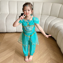 外贸童装拉丁舞蹈服装儿童女童茉莉公主套装cos动漫万圣节演出服
