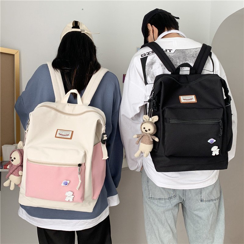 Cross-Border Trendy 2022 New Backpack Women's Nylon Cloth Waterproof Primary School Student Backpack Large Capacity Men's Schoolbag