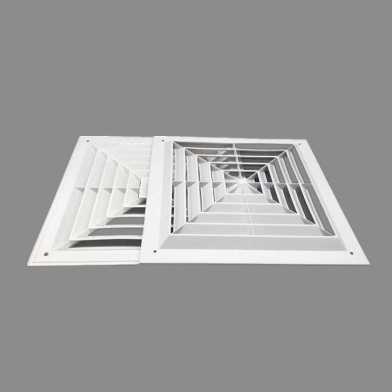空调出风口中央空调天花板吊顶pvc塑料百叶风口方形散流器百叶窗