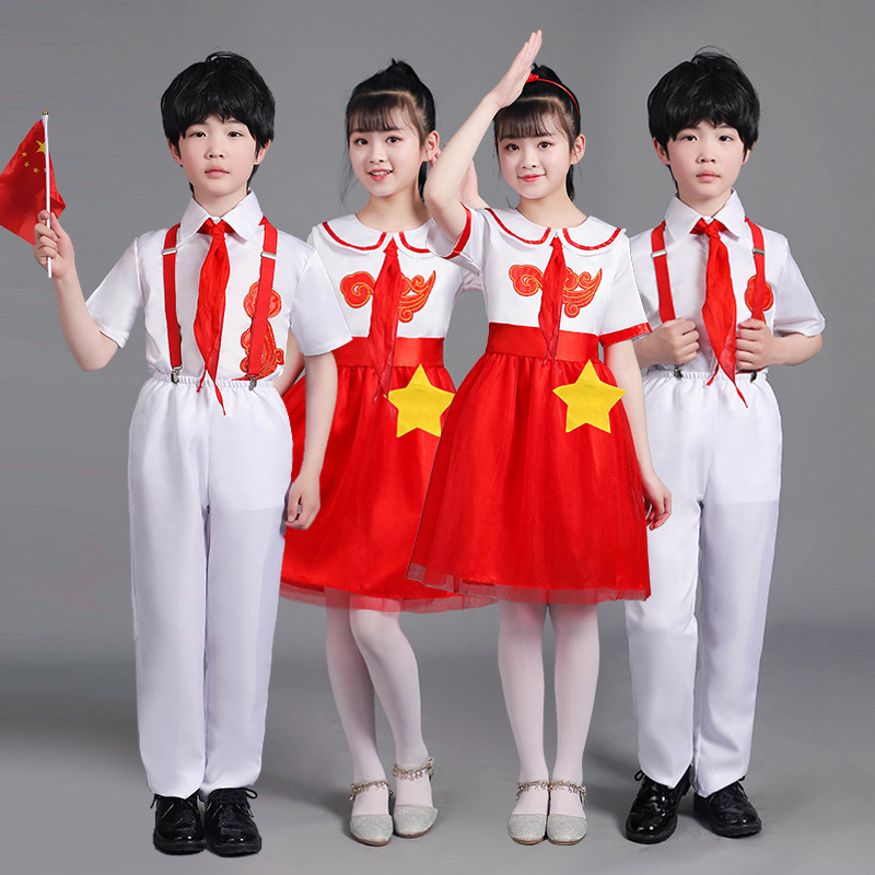 儿童红领巾合唱服相约中国梦歌唱祖国红歌诗歌朗诵少先队员演出服