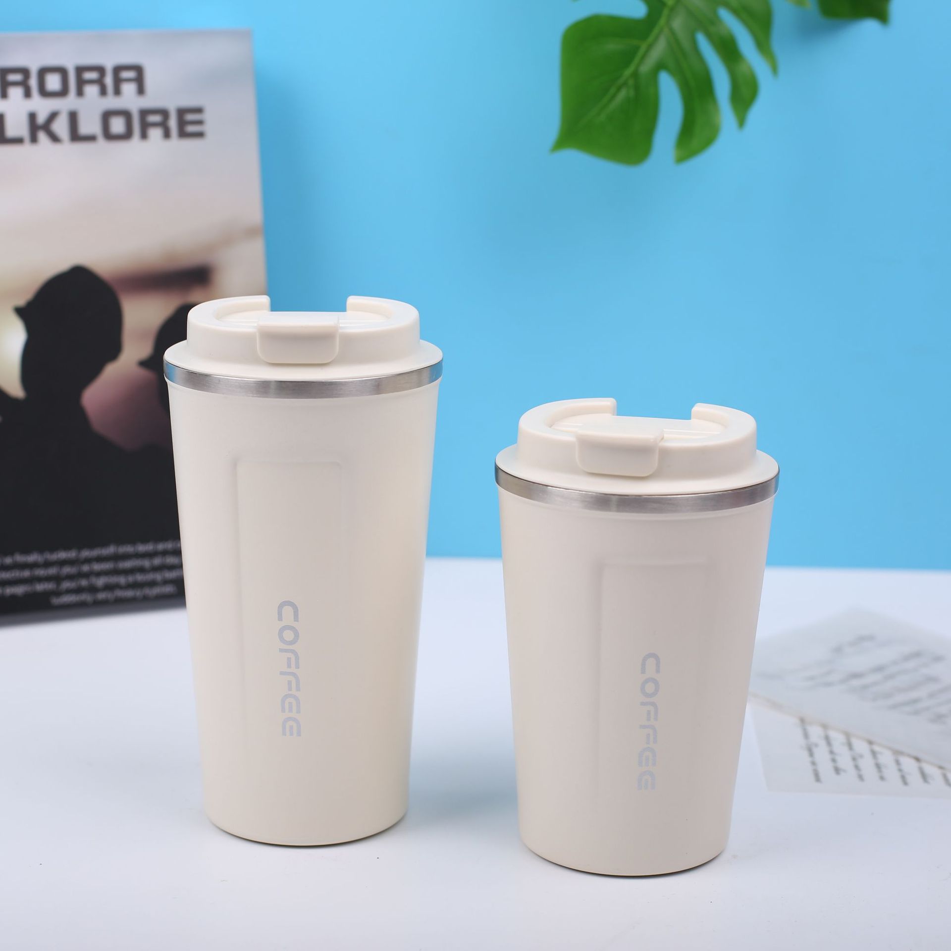 Cross-Border Foreign Trade 304 Thermos Cup Vacuum Coffee Cup Portable and Simple Car Tumbler Activity Gift Cup