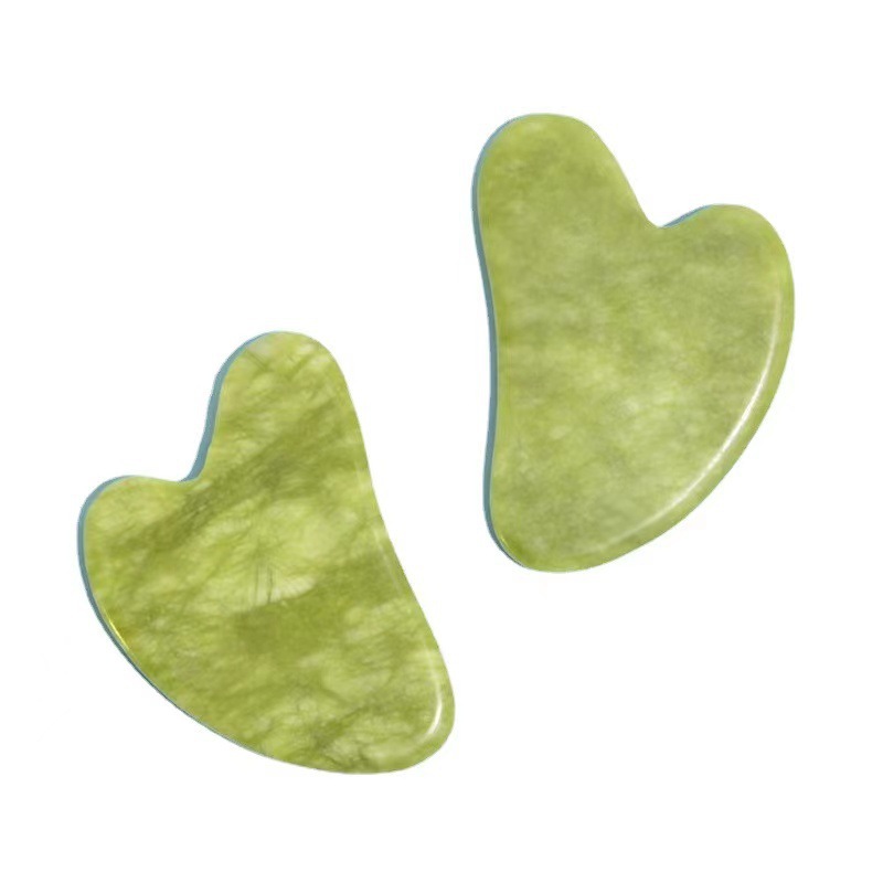 Jade Scrapping Plate Heart-Shaped