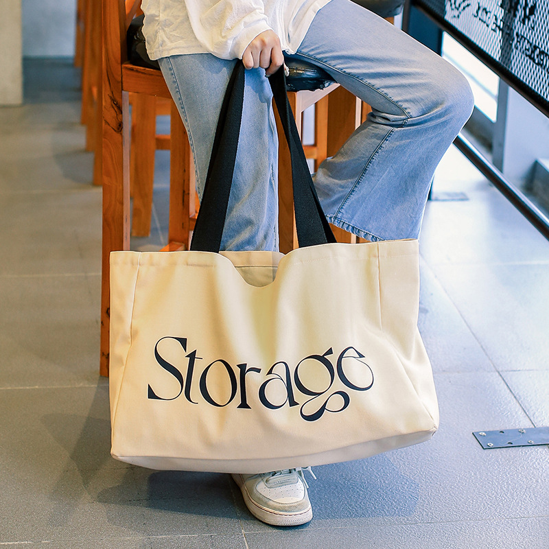 遇见原创设计帆布包女单肩包斜挎包大容量时尚手提布包购物袋