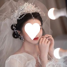 奢华闪亮皇冠新娘头饰眉心坠额链主纱发饰婚纱饰品_阿里巴巴找货神器