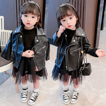 3女童pu皮衣夹克4春装韩版儿童外套机车服5小童宝宝洋气潮上衣7岁