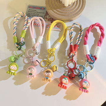 萌系铃铛卡通玩偶挂坠手机壳挂饰相机挂件钥匙挂绳学生妹手机通用