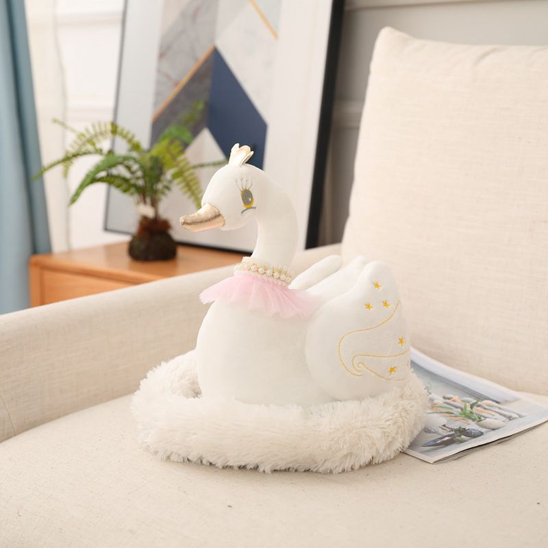 可爱仿真带声天鹅玩偶毛绒玩具送儿童节情人节女生活动礼物