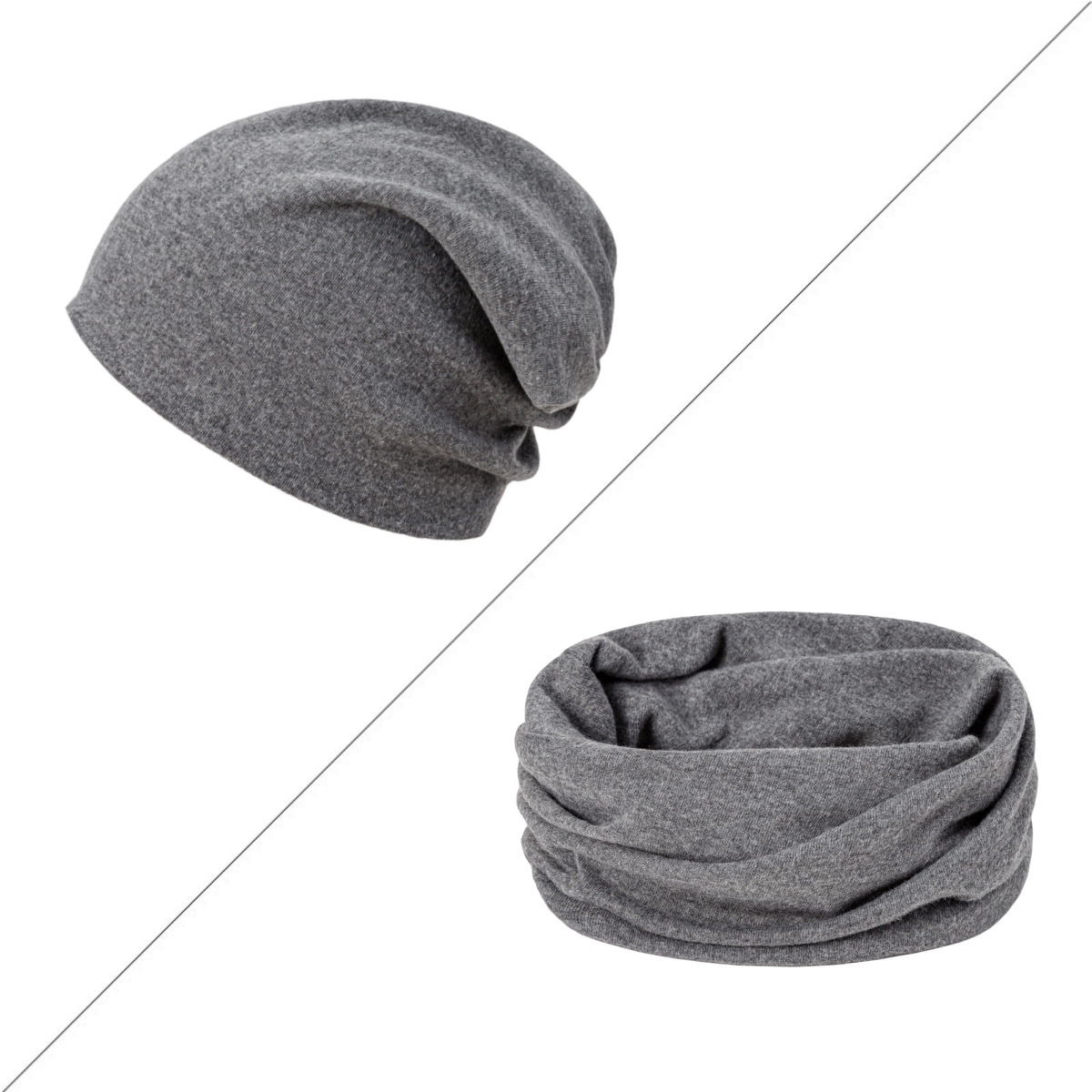 秋冬保暖百变扭扭帽子男户外纯色双层大头围针织脖套女跨境现货