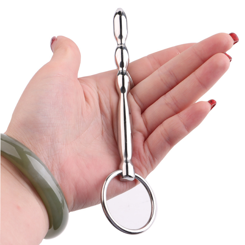 男金属马眼棒尿道扩张器尿道口塞自慰空心尿道阴茎棒阴茎玩具调情