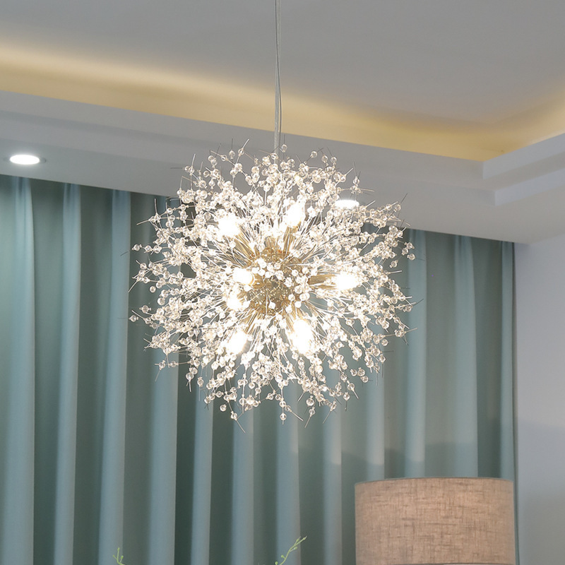 Nordic Modern Dandelion Chandelier Dining Room Lighting Cozy and Romantic Living Room Master Bedroom Crystal Lighting