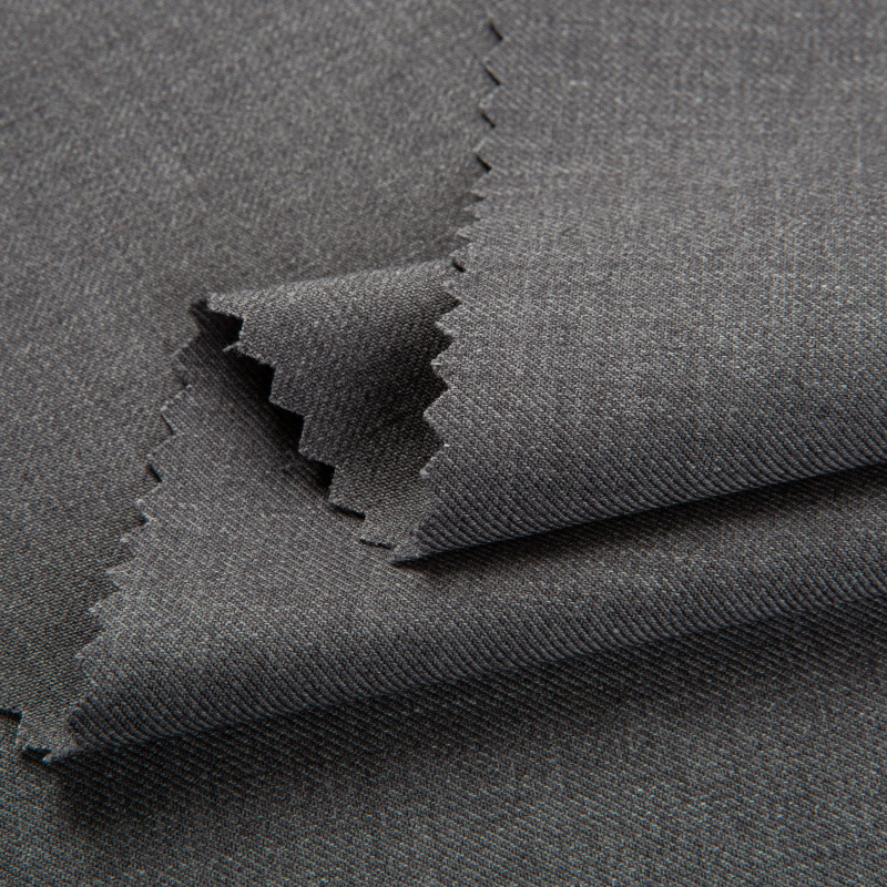 夏季西装面料灰色小西装面料斜纹tr哔叽时尚职业装面料