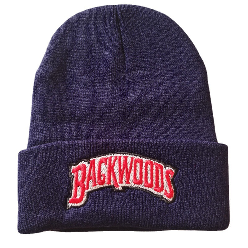 Cross-Border Fashion Letter Backwoods Embroidery Hat Knitted Hat Men's and Women's Autumn and Winter Warm Hat Wool Hat