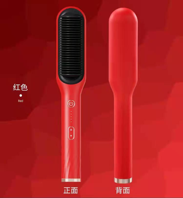 Factory Direct Supply New Cross-Border Straight Comb Lazy Anion Does Not Hurt Hair Straight Hair Curls Dual-Use Electric Hair Straightener