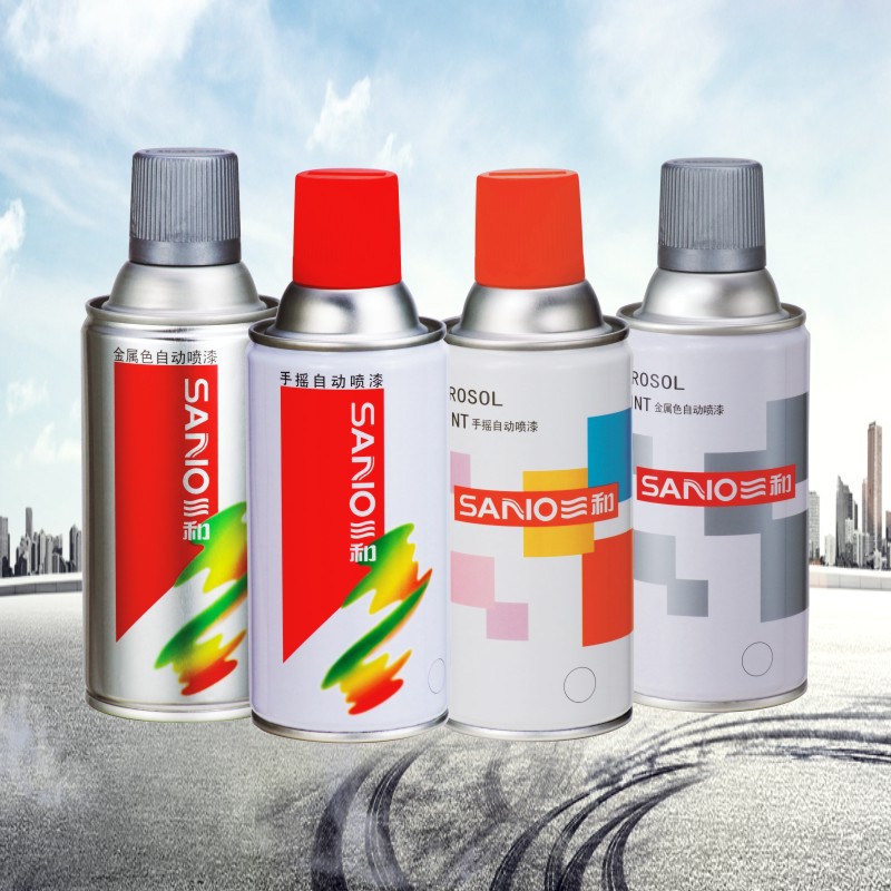 三和自动喷漆手摇喷漆整件整箱黑白大红银色汽车摩电动托车修补漆