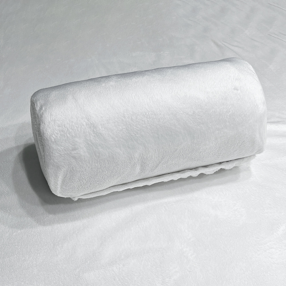 Thermal Transfer Cylindrical Headrest 150G Crystal Velvet Pillowcase Taxi Car Cushion Neck Protection Pillow Case