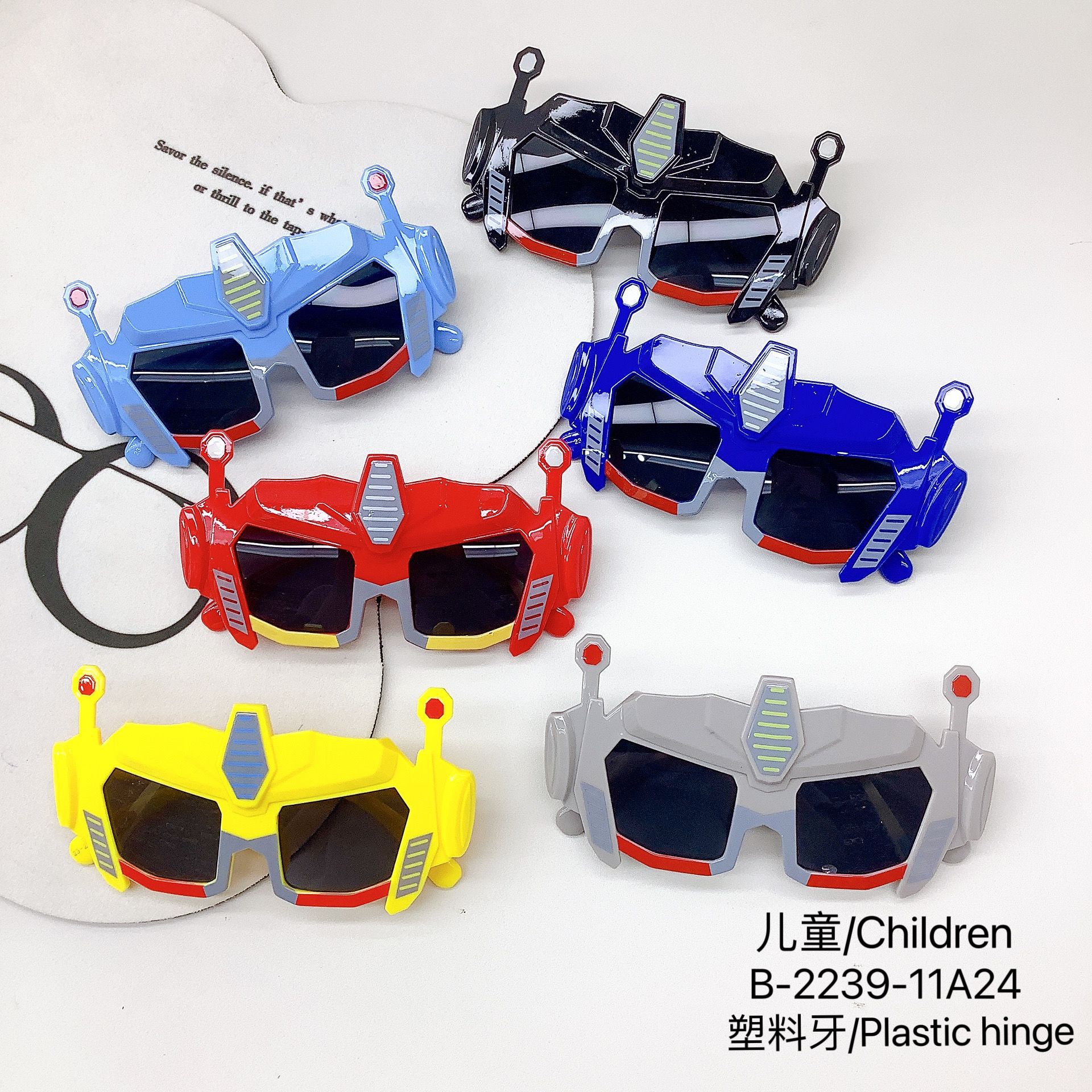 New Kids Sunglasses Sun Protection UV Protection Boy Sunglasses Cartoon Autobots Concave Shape Kids Glasses