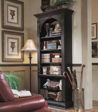 法式复古做旧实木书柜新古典雕刻橡木黑色做旧装饰柜展示柜瓷器柜