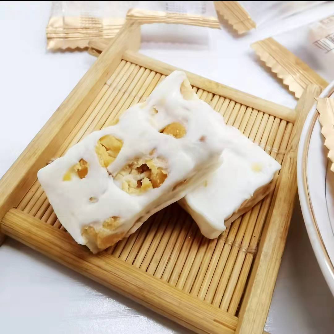 亚麻籽软牛扎花生牛轧糖老式牛扎奶糖牛奶糖结婚喜糖果散装