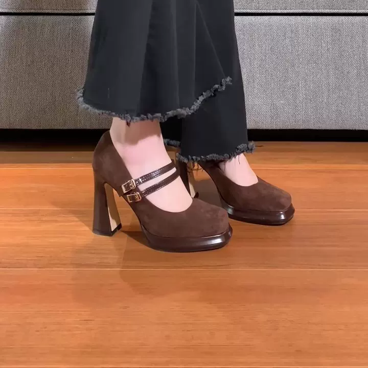 法式浅口玛丽珍单鞋女2025年新款古风配马面裙气质高跟鞋女春秋鞋