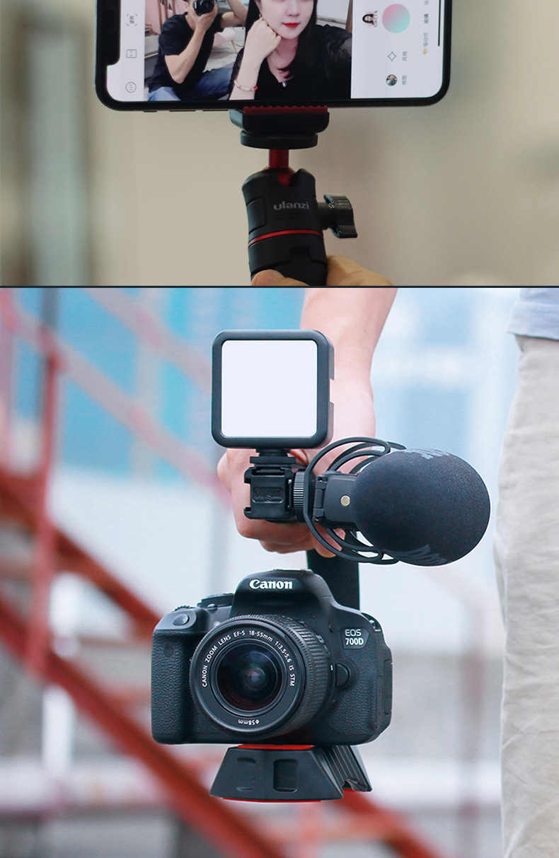 内置电池可充电小型摄影灯手机单反相机拍照补光灯手机直播补光灯